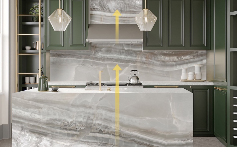 kitchen setting Amarillo bioquartz